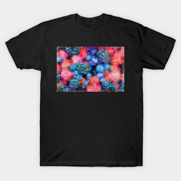 Fresh Berries All Over Impressionist Painting T-Shirt by BonBonBunny